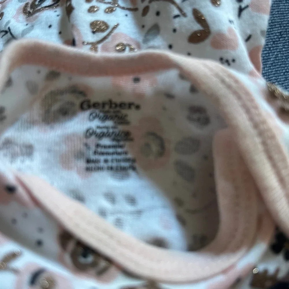 Gerber Organic Baby Bodysuits Rainbow Floral‎ Short Sleeve 2-Pack Premie